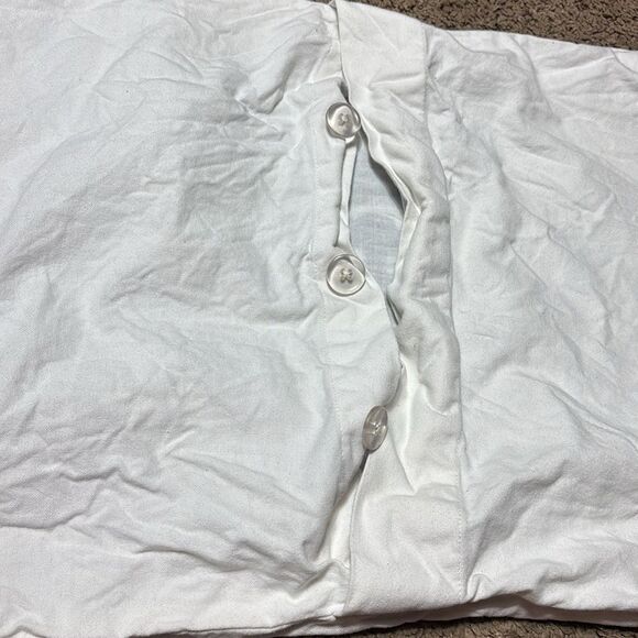 Pottery barn decorative pillow case embroidered abstract waves clouds floral - Picture 3 of 5